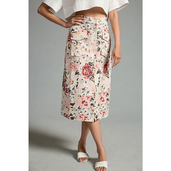 Mare Mare X Anthropologie Utility Midi Skirt - XS